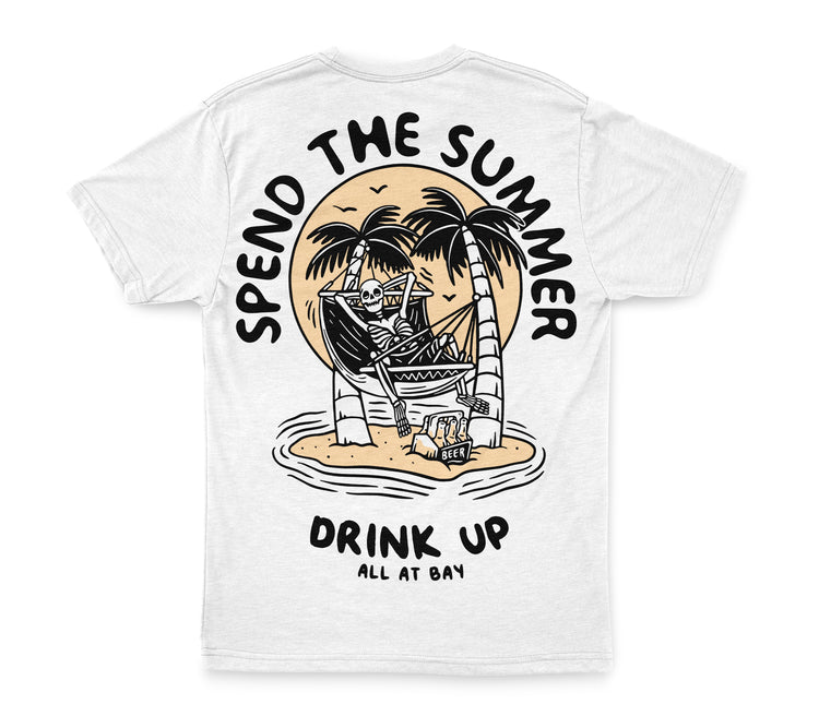 Spend The Summer Tee (White) - All At Bay